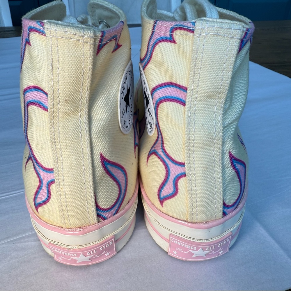 Golf Converse Women's High-Top Sneakers - Cream and Purple flames Size 8 - Picture 5 of 14